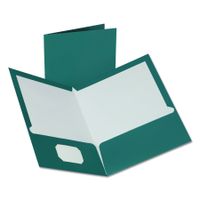 Oxford Metallic Two-Pocket Folders, Teal, Letter Size, 25 per Box (5049561)