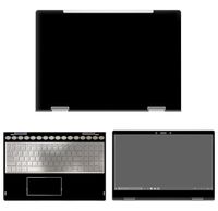 decalrus - Protective Decal Black Skin Sticker for HP Envy X360 15M-BP011DX (15.6" Screen) case Cover wrap HPenvy15_bp011dx-90
