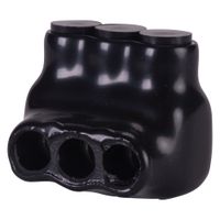 NSI Industries Polaris Black IPL4-3A Insulated Multi-tap Connector - 3-Port Single-Sided Entry for 4-14 AWG Wire Range - Dry Locations - Dual-rated for cooper and/or aluminum - 1.188-inch width, 1.375-inch height, 1.55-inch length - Hex size 1/8-inch