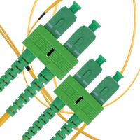 SC/APC to SC/APC Fiber Patch Cable Singlemode APC Duplex - 15m (49ft) - 9/125 OS1 - Beyondtech PureOptics Series