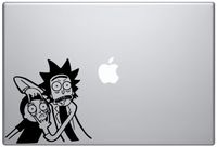 Vinyl Sticker Rick and Morty Compatible with Pc, car, Glass Walls (6 inches, Black)