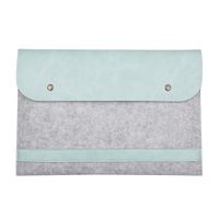 TOPCHANCES Ultra Slim Felt & PU Leather MacBook Retina Sleeve Tablet Case Cover Protective Bag Notebook Carrying Bag for MacBook (MacBook 12 inches, Green)