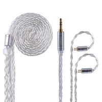 Yinyoo 8 Core Silver Plated Detachable Cable Headphone Replacement Cable with 0.78 mm 2pins for AS10 ZS10 CCA C10 C16 ZSX ZS10 PRO AS16 ZS7 ZSR TRN V80 V90 BA5 Blon-03 ES4 ZST C12(2pins 4.4)