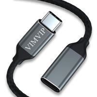 VIMVIP USB-C Extension Cable, [Thunderbolt 3] USB C Extension Nylon Cord Type C 3.1 Charging, Data Sync, Video&Audio Transfer Compatible with New iPad Pro,MacBook Pro
