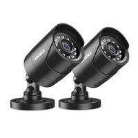 ANNKE 2-Pack Indoor/Outdoor 1080P Bullet Security Camera with IP66 Weatherproof, 100ft Super Night Vision