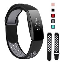 Lintelek Replacement Bands Compatible with Fitbit Inspire HR,Soft Eco-Friendly Silicone Wristband,Washable Breathable Straps for Sports Women Men,Small Large