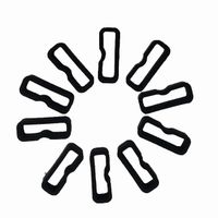 TenCloud 10-Pack Black Silicone Secure Band Keepers Loops Fasteners Rings Holders Compatible with Garmin Forerunner 35, Approach S20 Watch