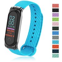 PULILANG MI Strap Replacement Bands for Xiaomi MI Band 4 Adjustable Smartwatch Wristband xiaomi Strap Carbon Fiber TPU