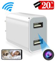 Spy Camera Wireless Hidden Charger, 2019 Upgrade White Nanny Camera with Remote Viewing and Motion Detection, Security Surveillance with 1080P HD H.264 for Home Office, No Audio