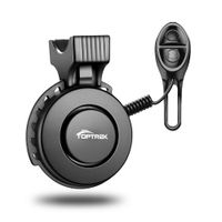 TOPTREK Bicycle Bell 100db Cycling Electric Bike Bell USB Rechargeable IP65 Waterproof Anti-dust Mini Size Bicycle Horn Certified by CE and ROHS 4 Sound Modes Ring for Mountain Bike/Road Bike/BMX/MTB