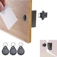 ETEKJOY RFID Electronic Cabinet Lock Hidden DIY for Wooden Drawer Cabinet (Black)