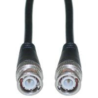 ACL 3 Feet BNC Male to BNC Male RG58/AU Coaxial Cable with Copper Stranded Center Conductor, Black, 10 Pack
