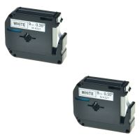 SuperInk 2 Pack Compatible for Brother P-Touch M Tape M221 M-K221 MK221 Black on White Label Tape for P Touch Label Maker PT-90 PT-M95 PT-70BM PT-70 PT-65 PT-85 PT-45 (3/8" x 26.2' 9m x 8m)