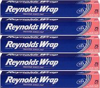 Reynolds Wrap Standard Aluminum Foil, 75 Square Feet - 5 Pack