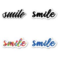 Smile Sticker Pack Motivational Quotes Stickers - 4 Pack - Laptop Stickers - for Laptop, Phone, Tablet Vinyl Decal Sticker (4 Pack) S211230