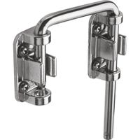 Defender Security U 9847 Patio Sliding Door Loop Lock - Increase Home Security, Install Additional Child-Safe Security, 2-1/8" Hardened Steel Bar with Diecast Base, Chrome Plated