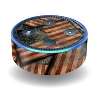 MightySkins Skin Compatible with Amazon Echo Dot (2nd Gen) - Vintage American | Protective, Durable, and Unique Vinyl Decal wrap Cover | Easy to Apply, Remove, and Change Styles | Made in The USA