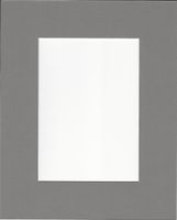 Pack of 5 8x10 Ocean Grey Picture Mats with White Core, for 4x6 Pictures