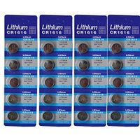 Generic Cr1616 Br1616 1616 3V Lithium Batteries 20 Pcs 4 Cards
