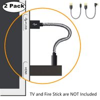 USB Cable Compatible for Fire Stick, Micro USB Power Cable for Amazon Fire Stick, Power Cable for Roku and Other Streaming Sticks, 2 Pack, 11.8 Inch