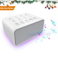 Da-upup White Noise Machine Portable USB, Sound Therapy Machine, Baby Sound Machine, with 8 Soothing Natural Sounds, 3 Timer, and Background Night Light (White)