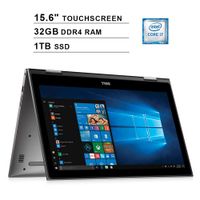 2019 Dell Inspiron 15 5000 15.6 Inch FHD Touchscreen 2-in-1 Laptop (Intel Quad Core i7-8550U up to 4.0 GHz, 32GB RAM, 1TB SSD, Intel UHD Graphics 620, Bluetooth, WiFi, HDMI, Windows 10)