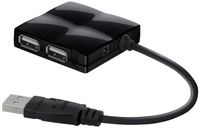 Belkin F4U019-BLK-TG USB 2.0 4-Port Travel Hub - Black