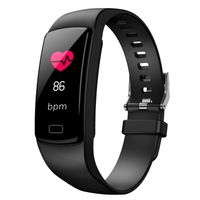 HSW Smart Watch Y9 Bluetooth Fitness Tracker Heart Rate Blood Pressure Sleep Monitor Pedometer Activity Tracker Color Screen Smart Bracelet Support Android & iOS Smart Phones (Black)