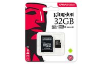 Kingston 32GB Class 10 MicroSDHC TF Flash Memory Card with SD SDHC Adapter and USB Card Reader