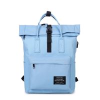 New 2017 Women Girls Backpack USB Charging Nylon Backpacks School Bags For Teenagers Girl mochila feminina Students Satchel (blue)