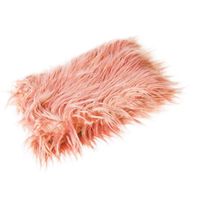 Baby Photo Props Boy Girls Newborn Baby Photography Shoot Wrap Soft Fur Quilt Photographic Mat (Pink)