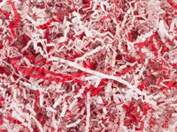 Large Box Home Sweet Home Gift Basket Box with Crinkle Shred Choose Shred Color (Candy Cane) npKN99