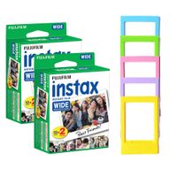 Fujifilm Instax Wide Instant Film (40 Shots) + Photo Frames - Instax Wide Film Bundle