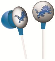 iHip NFF10200DEL NFL Detroit Lions Mini Ear Buds, Silver/Black/Blue