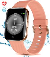 Smart Watch for Android and iOS Phone, All-Day Heart Rate Monitor Fitness Tracker with Sleep Monitor & Message Reminder, Waterproof Smartwatch with Step & Calorie Counter for Men Women