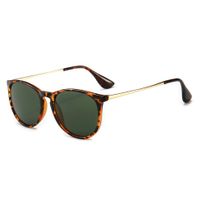 SUNGAIT Vintage Round Sunglasses for Women Girl Classic Retro Designer Style (Tortoise Frame (Glossy Finish)/Green Lens) 1567DMKML