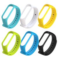 6 Pcs Xiaomi Mi Band 4 Strap Bracelet Replacement Silicone Strap for Xiaomi Mi 3/4 Band Smart Watch Wristband Waterproof Wearable Breathable