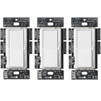 Lutron Diva C.L Dimmer for Dimmable LED, Halogen and Incandescent Bulbs, Single-Pole or 3-Way (3 Pack), DVCL-153P-WH, White