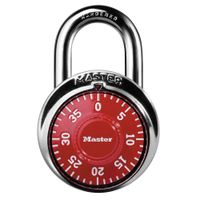 Master Lock 1504D Locker Lock Combination Padlock, 1 Pack, Red