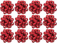 The Gift Wrap Company 4225-03 Decorative Glitterati Lotus Bows, Medium, Red
