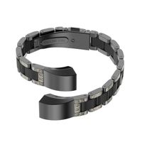 Greeninsync for Fit bit Alta Bands Metal, Replacement for Fit Bit Alta HR Stainless Steel Bands Adjustable Accessory Wristband Small Large W/Silicone Cover for Women Men Girls Boys-Skull-Pattern