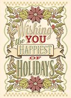 Performing Arts Handmade, Full Color Inside, Matching Envelope Happiest of Holidays Stationery Paper, 65098-12