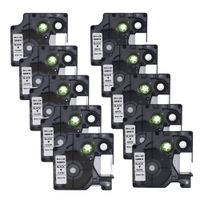 WonderTec 10 Pack Compatible DYMO D1 40913 40910 Labeling Tape for Dymo LabelManager 160, LabelManager 210D, LabelManager 260P, LabelManager 450D, LabelManager PnP Label Maker, 3/8" x 23', 9mm x 7m