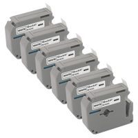 6-Pack M231 Tape Compatible P-Touch Brother M Tape MK231 M-K231 Black on White Label Tape, Replace for Brother P Touch PT-70BM PT-M95 PT-90 PT-70 PT-65, 1/2 Inch x 26.2 Feet(12mm x 8m)