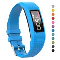 iBREK for Garmin Vivofit 1/2 Bands,Adjustable Watch Bands Replacement with Buckle for Women Men Small Large (No Tracker)-L/Blue