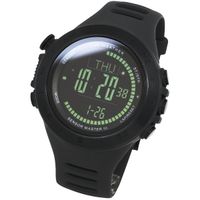 LAD-WEATHER Swiss Sensor Watch Altimeter Barometer Compass Climbing Trekking Camping Sports Outdoor Watches (Black Black)
