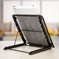 PrettyWit Laptop Riser Stand Support Ventilated Adjustable Laptop Stand for Pad Tablet Notebook, 9.5 x 7.5 x 0.5 Inches, Black