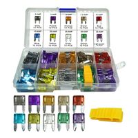 120 PCS Car Blade Fuses - MuHize Truck Mini (2A/3A/5A/7.5A/10A/15A/20A/25A/30A/35A) Fuse Assorted Kit with Puller Tool, Replacement RV SUV Truck Camper Fuses
