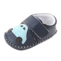 Lidiano Baby Non Slip Rubber Sole Cartoon Walking Slippers Crib Shoes Infant/Toddler (12-18 Months, Blue Car)
