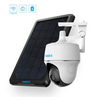 Wireless Pan Tilt Solar Power WiFi Security Camera System, Indoor/Outdoor Surveillance Battery Camera, Night Vision, 1080P Video with Motion Detection, 2-Way Audio, Waterproof, Support Cloud Storage